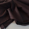 Chocolate brown stonewashed linen - per half metre