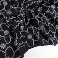 Black Cutwork Cotton Fabric - per half metre