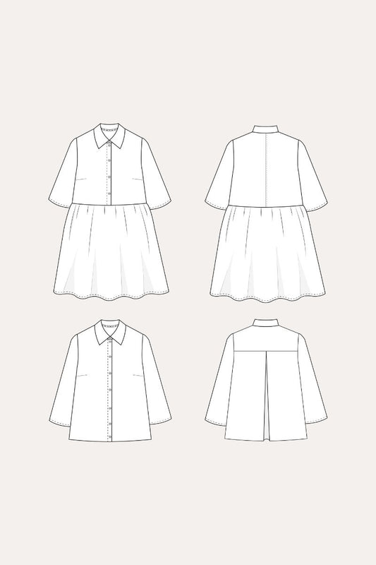 Hampton dress & shirt PDF & Paper Pattern
