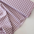 Mauve Gingham 100% Cotton Fabric - per half metre