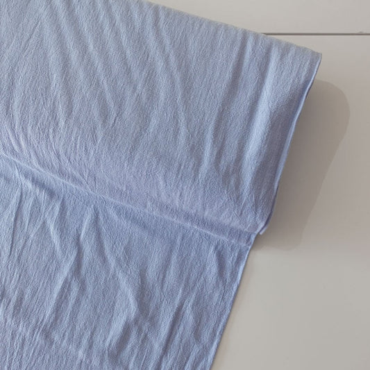 100% Washed Cotton Fabric Blue - per half metre