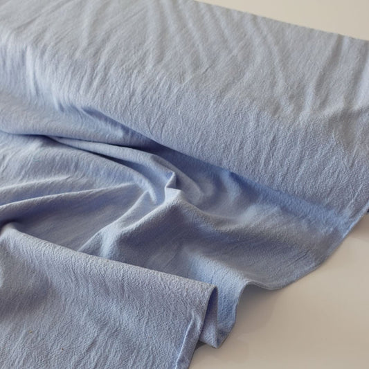 100% Washed Cotton Fabric Blue - per half metre
