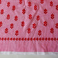 Pink Border Block Print Effect Fabric - per half metre