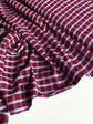 Burgundy cotton yarn dyed dobby fabric - per half metre