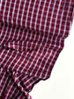 Burgundy cotton yarn dyed dobby fabric - per half metre
