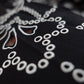 Black Cutwork Cotton Fabric - per half metre
