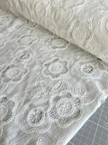 lvory embroidered cotton - per half metre