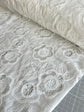 lvory embroidered cotton - per half metre
