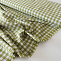 Old Lime Gingham 100% Cotton Fabric - per half metre