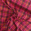 Pink check - Viscose Twill - per half metre