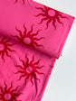 Pink Sun print cotton fabric - per half metre