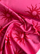 Pink Sun print cotton fabric - per half metre
