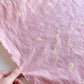 Pink Daisy Cotton Embroidered Fabric - per half metre