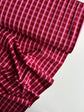 Red cotton yarn dyed dobby fabric - per half metre