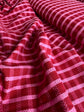 Red cotton yarn dyed dobby fabric - per half metre