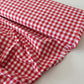 Cherry Red Gingham 100% Cotton Fabric - per half metre