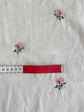 Pink Floral Embroidered Cotton Voile Fabric - per half metre