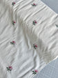Pink Floral Embroidered Cotton Voile Fabric - per half metre