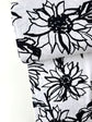 White Sketch Floral Viscose Linen - per half metre