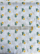 Yellow floral embroidered cotton linen - per half metre